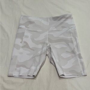 Lilybod White Camo Bike Shorts
